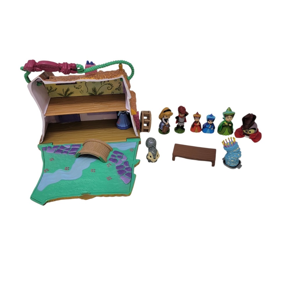 Disney Animators Collection‎ Littles Sleeping Beauty Aurora Cottage Mini Playset - Picture 4 of 15